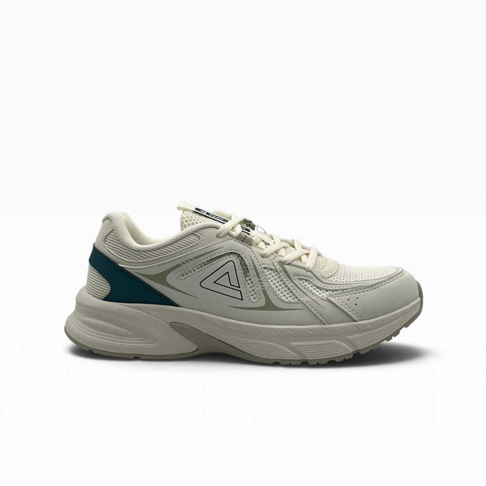 RUNNING SHOES-CANVAS WHITE/DK.GREEN