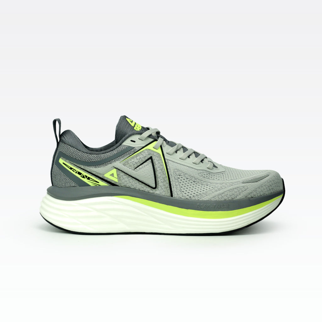 TRAINING/ RUNNING SHOES-GREY/ FLUORESCENT GREEN