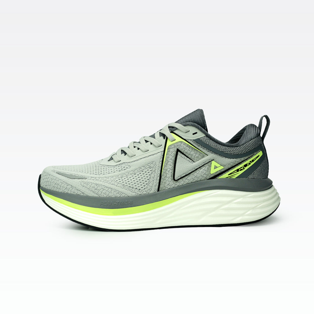 TRAINING/ RUNNING SHOES-GREY/ FLUORESCENT GREEN