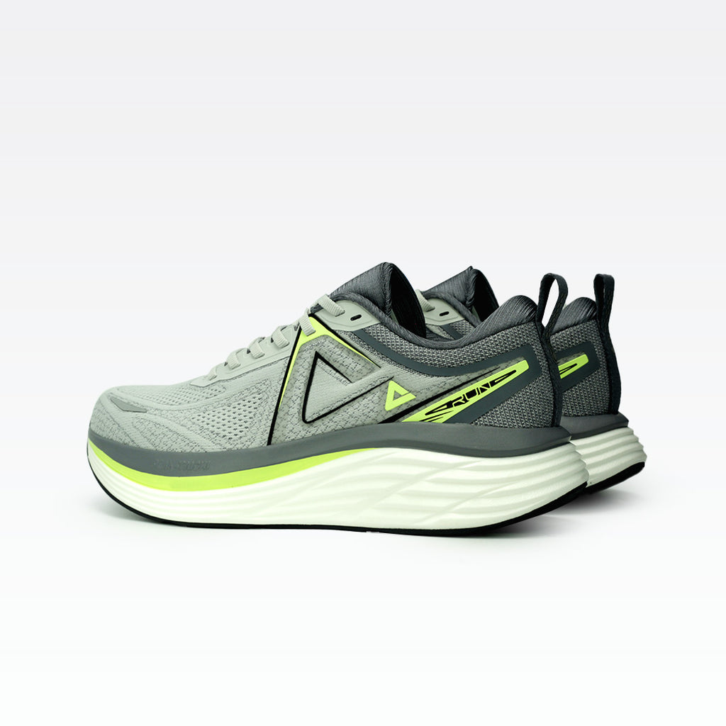 TRAINING/ RUNNING SHOES-GREY/ FLUORESCENT GREEN